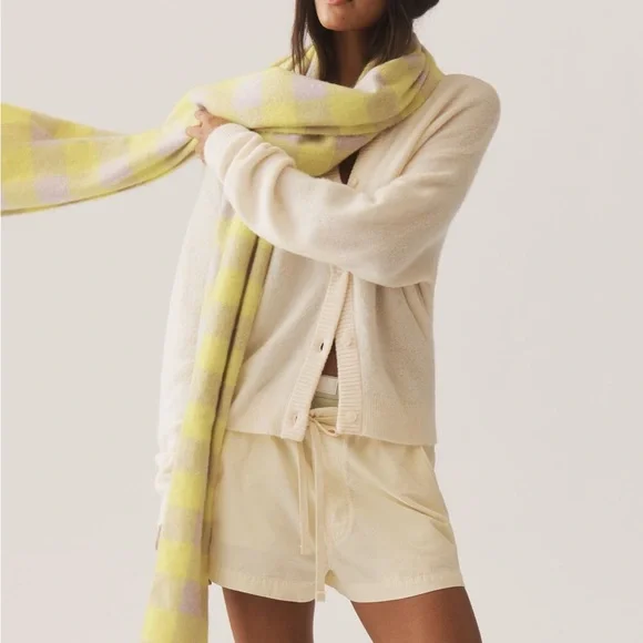 NWT Maeve Brushed Gingham Scarf - Picture 2 of 3